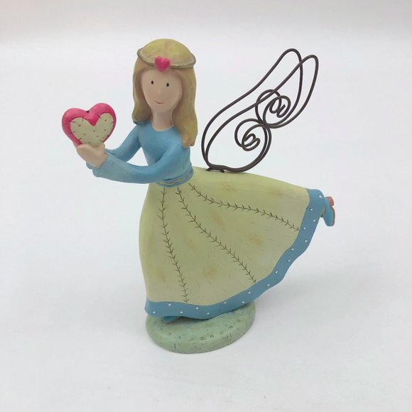 EUC Blonde Angel Nurse Holding a Heart Figurine - Picture 3 of 8